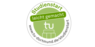 Icon: "Studienstart leicht gemacht", darunter "www.tu-dortmund.de/studienstart"